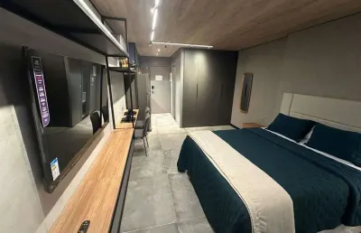 Studio novinho no new time referência em alto padrão de locação por temporada