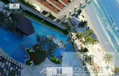 Apartamento alto padrão com 2 dormitórios, frente mar na praia das astúrias - guarujá/sp.