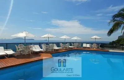 Apartamento alto padrão frente mar, 3 suítes com vista total do mar, lazer completo no condomínio - astúrias-guarujá/sp.