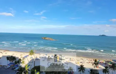 Apartamento alto padrão frente mar, 3 dormitórios sendo 1 suíte, 'vista total mar' - pitangueiras - guarujá/sp.