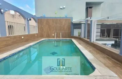 Cobertura duplex , 3 dormitórios climatizados sendo 1 suíte, terraço com piscina e área gourmet, lado praia da enseada -guarujá/sp.