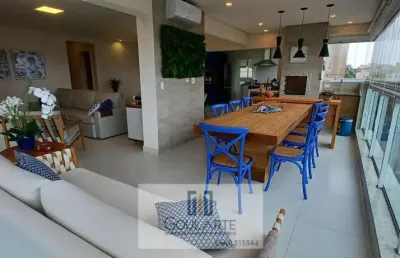 Apartamento alto padrão com 3 dormitórios sendo 3 suítes, sacada envidraçada gourmet, churrasqueira e lazer completo no condomínio na praia da enseada-guarujá/sp.