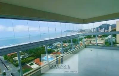 Apartamento alto padrão com 3 dormitórios sendo 3 suítes, sacada envidraçada gourmet vista mar e lazer completo no condomínio na praia da enseada-guarujá/sp.