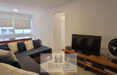 Apartamento com 1 dormitório amplo, á menos de 250 metros do mar - pitangueiras-guarujá/sp.