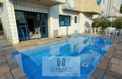Apartamento com lazer no condomínio, 2 dormitórios sendo 1 suíte, lado praia da enseada - guarujá/sp.