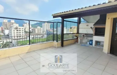 Cobertura duplex com 3 dormitórios sendo 1 suíte na praia da enseada-guarujá/sp.