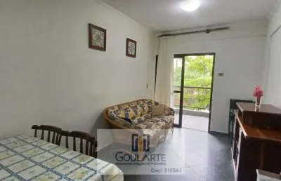 Apartamento com acesso a sacada, 2 dormitórios sendo 1 suíte, lado praia - enseada-guarujá/sp.