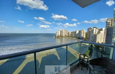 Cobertura penthouse frente mar , 4 dormitórios sendo 2 suítes, com churrasqueira, na praia das astúrias-guarujá/sp.