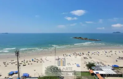 Apartamento alto padrão frente mar, 4 dormitórios sendo 3 suítes, vista total do mar na praia da pitangueiras-guarujá/sp.