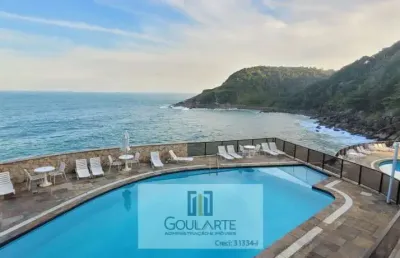 Apartamento alto padrão com sacada envidraçada frente mar, 3 dormitórios sendo 2 suítes, lazer completo no condomínio, *vista total mar*, lado praia - enseada - guarujá/sp