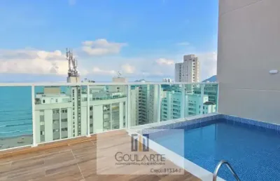 Apartamento alto padrão com acesso a sacada, 2 dormitórios sendo 1 suíte, lazer no condomínio - pitangueiras - guarujá/sp