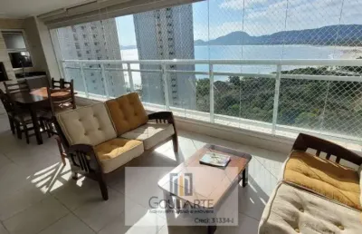 Apartamento alto padrão com sacada gourmet e vista parcial do mar, lazer completo em lado praia do enseada - guarujá/sp.