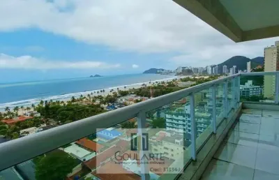 Apartamento alto padrão com 3 dormitórios sendo 3 suítes, sacada vista mar e lazer completo no condomínio na praia da enseada-guarujá/sp.