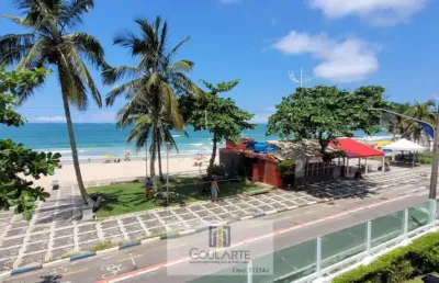 Apartamento alto padrão frente mar, 2 dormitórios sendo 1 suíte, vista mar na praia do tombo - guarujá/sp.