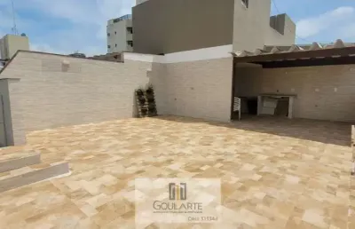 Cobertura duplex, 2 dormitórios, área gourmet com terraço , lado bairro, na praia da enseada -guarujá/sp.