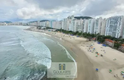Apartamento alto padrão frente mar, 3 suítes climatizadas, vista total mar - pitangueiras - guarujá/sp.