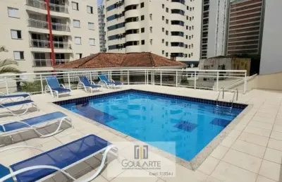 Cobertura duplex, 3 dormitórios climatizados sendo 1 suíte, terraço com piscina e área gourmet - pitangueiras -guarujá/sp.