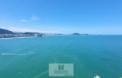 Apartamento alto padrão com vista total do mar, 3 dormitórios sendo 1 suíte, lazer completo no condomínio - astúrias-guarujá/sp.