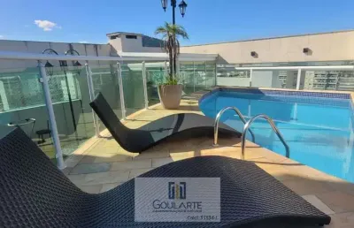 Cobertura duplex, 4 dormitórios sendo 3 suítes climatizadas, área gourmet com piscina e churrasqueira - pitangueiras -guarujá/sp.