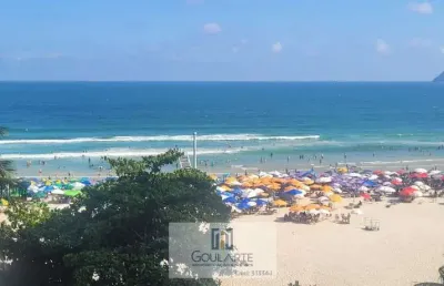 Apartamento com vista lateral do mar, 3 dormitórios, na praia de pitangueiras-guarujá/sp.