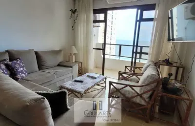 Apartamento com 3 dormitórios, sacada vista mar na praia de pitangueiras - guarujá/sp