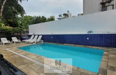 Apartamento alto padrão com 1 dormitório à  300 metros do mar na praia do tombo - guarujá/sp.