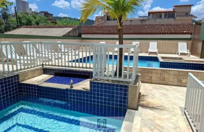 Apartamento com 1 suíte, lazer no condomínio, lado bairro na praia da enseada-guarujá/sp.