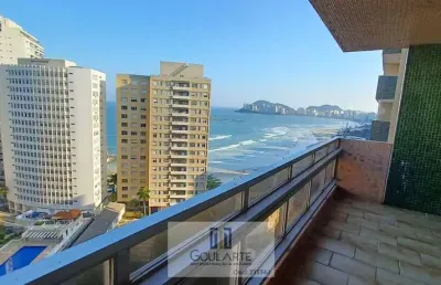 Apartamento alto padrão com4 dormitórios sendo 2 suítes, lazer completo e sacada vista mar na praia da pitangueiras-guarujá/sp.