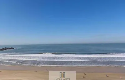 Apartamento em condomínio frente mar, vista total para o mar, 3 suítes climatizadas, pitangueiras - guarujá/sp.