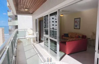 Apartamento alto padrão, 3 dormitórios sendo 1 suíte, lazer no condomínio, vista lateral mar na praia das pitangueiras - guarujá/sp.