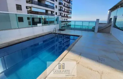 Apartamento alto padrão com 3 suítes + dormitório de serviço, lazer no condomínio e sacada vista mar na praia da astúrias-guarujá/sp.