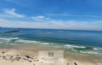 Apartamento alto padrão frente mar com 4 dormitórios sendo 3 suítes vista mar, lazer no condomínio na praia das pitangueiras - guarujá/sp.