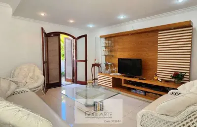 Casa triplex lado praia em condomínio clube frente mar, 3 dormitórios sendo 1 suíte na praia da enseada - guarujá/sp.