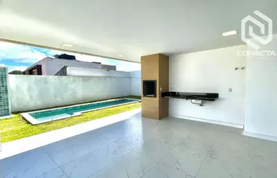 Casa com 5 dormitórios à venda, 266 m² por r$ 1.760.000,00 - alphaville litoral norte 2 - camaçari/ba