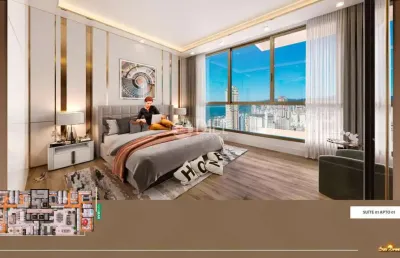 Apartamento com 4 suítes, meia praia , itapema - sc