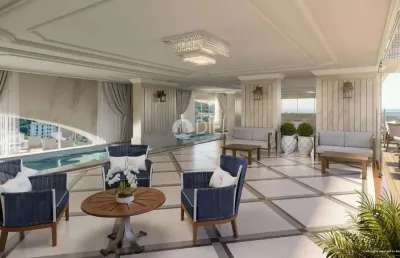 Apartamento com 4 suítes e 3 vagas, meia praia, itapema - sc