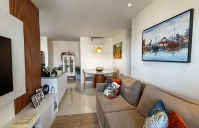 Apartamento mobiliado no litoral 2 suítes, 2 vagas, meia praia, itapema - sc