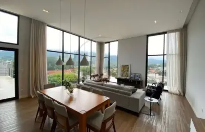 Espetacular casa à venda em atibaia-sp, vila petrópolis: 5 quartos, 3 suítes, 2 salas,  395m².