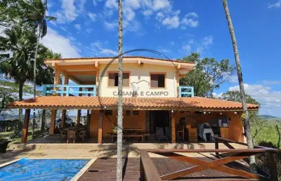 Chácara à venda em piracaia com piscina, pomar e vista da represa