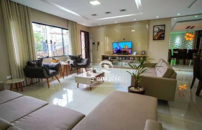 Sobrado com 3 dormitórios à venda, 269 m² por r$ 1.200.000,00 - vila valparaíso - santo andré/sp
