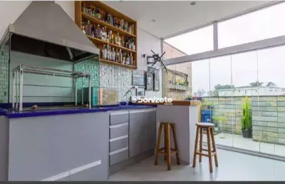 Cobertura com 1 dormitório à venda, 100 m² por r$ 530.000,00 - vila pires - santo andré/sp