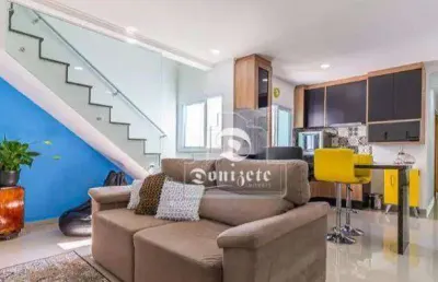 Cobertura com 3 dormitórios à venda, 150 m² por r$ 649.000,00 - jardim paraíso - santo andré/sp