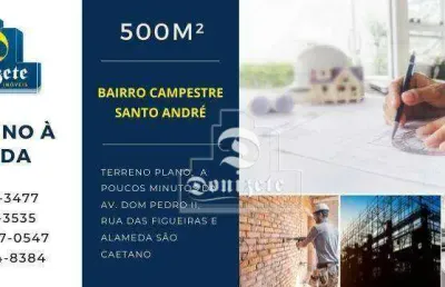 Terreno à venda, 500 m² por r$ 1.599.990,00 - campestre - santo andré/sp