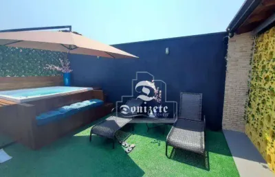 Cobertura com 3 dormitórios à venda, 134 m² por r$ 850.000,00 - paraíso - santo andré/sp