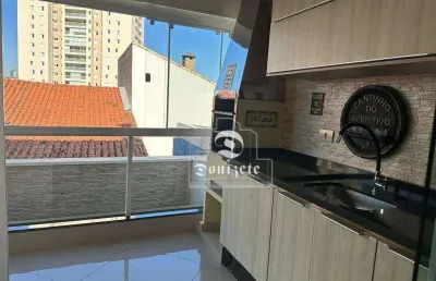 Apartamento com 3 dormitórios à venda, 72 m² com varanfa gourmet por r$ 495.000 - vila valparaíso - santo andré/sp