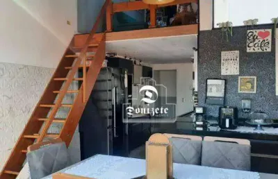 Cobertura com 2 dormitórios à venda, 110 m² por r$ 520.000,00 - vila scarpelli - santo andré/sp