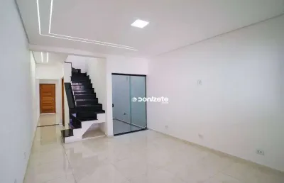 Sobrado novo com espaço gourmet,  com 3 dormitórios à venda, 260 m² por r$ 990.000 - vila clarice - santo andré/sp