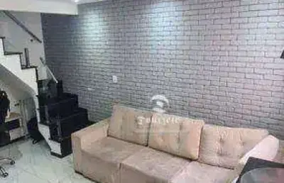 Cobertura com 2 dormitórios à venda, 110 m² por r$ 585.000,00 - vila scapelli - santo andré/sp