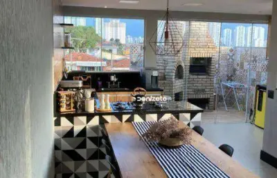 Cobertura com 2 dormitórios à venda, 90 m² por r$ 574.990,00 - vila scarpelli - santo andré/sp