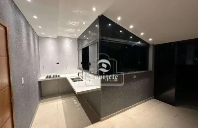 Cobertura com 2 dormitórios para alugar, 96 m² por r$ 3.280,00/mês - campestre - santo andré/sp